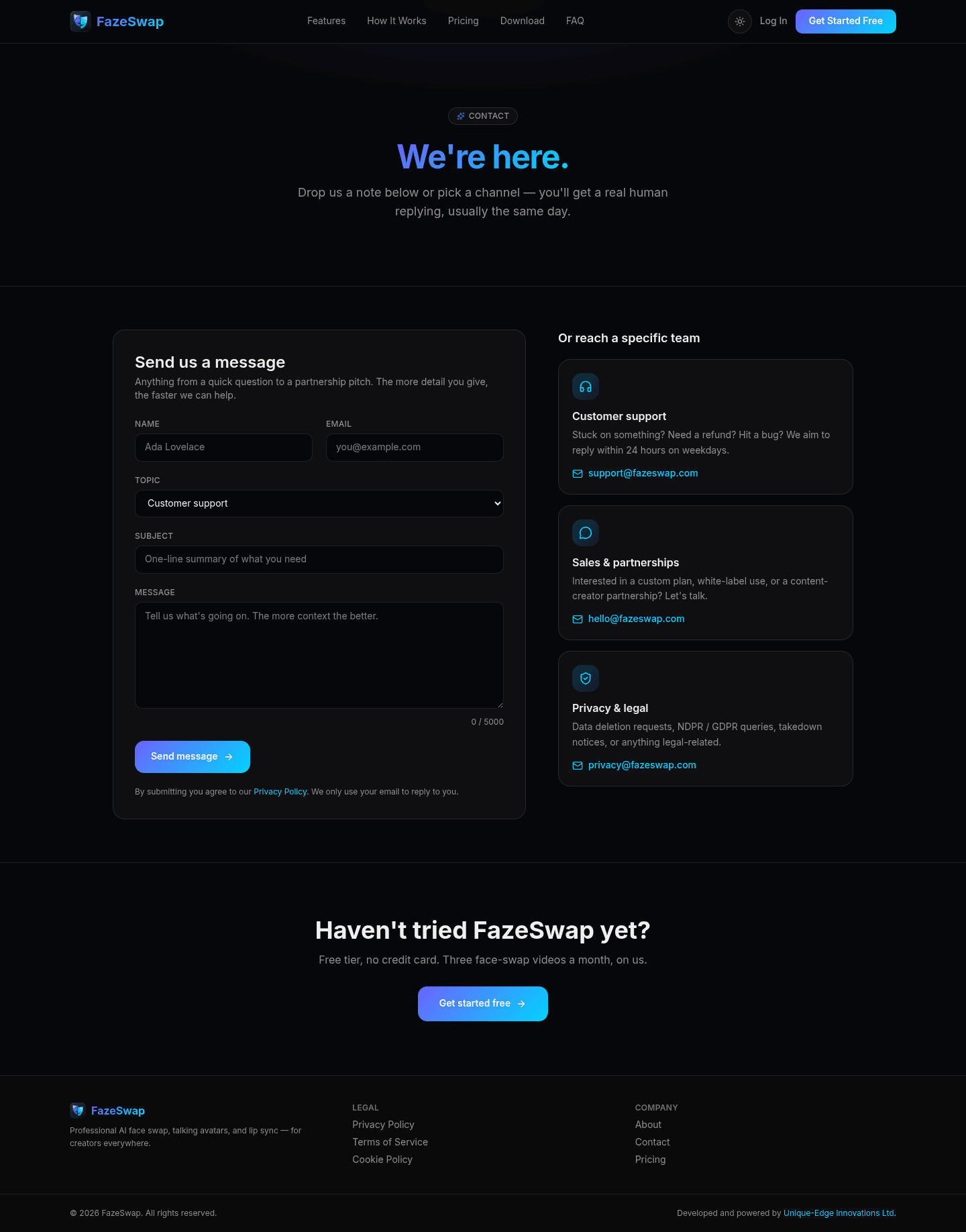 FazeSwap — AI Face Swap Platform screenshot 3