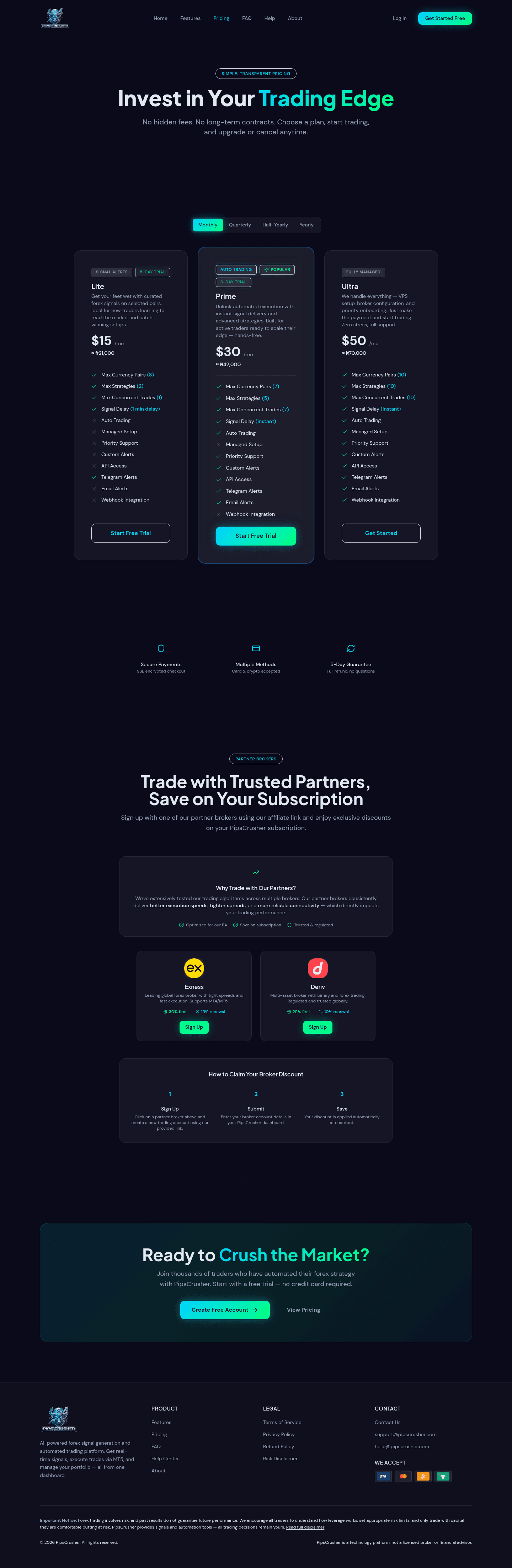 Automated Forex Trading SaaS Platform screenshot 2