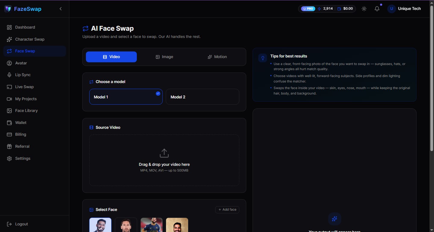 FazeSwap — AI Face Swap Platform screenshot 5