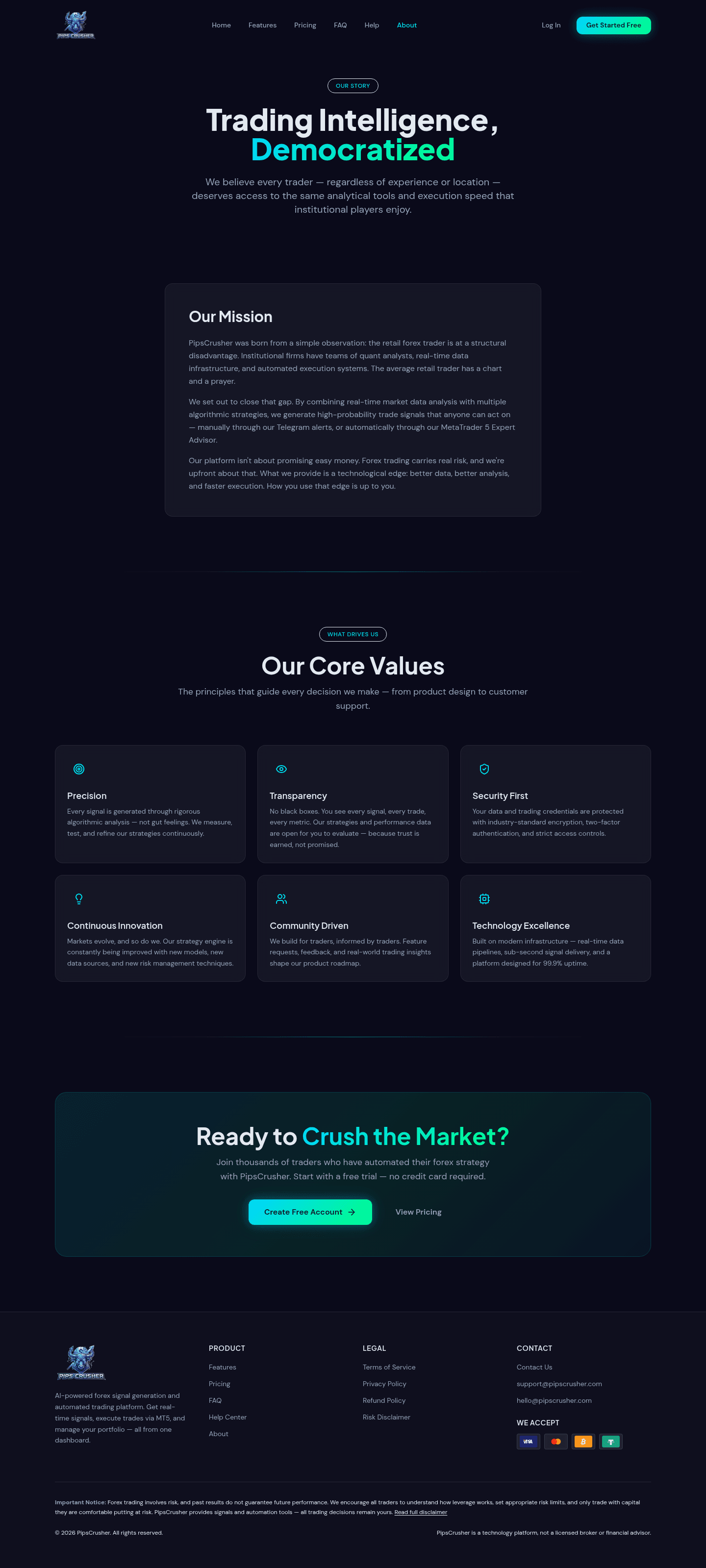 Automated Forex Trading SaaS Platform screenshot 1