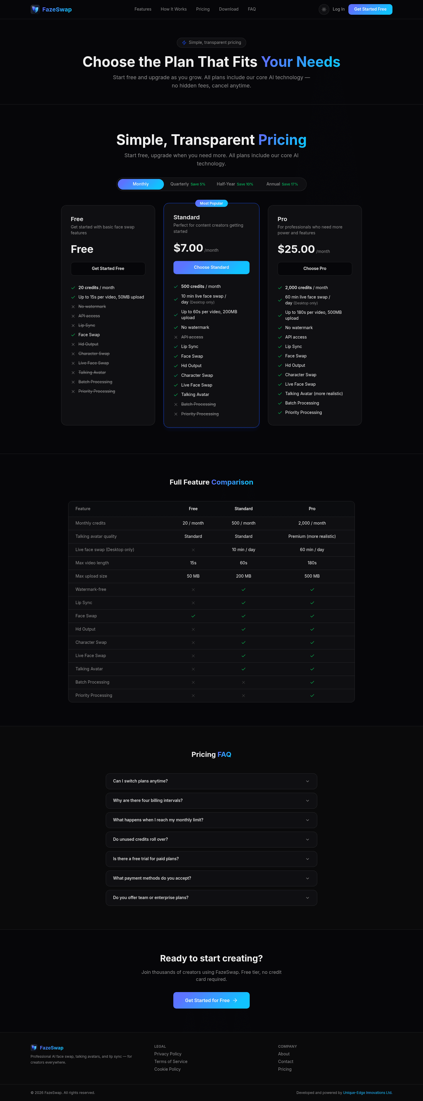 FazeSwap — AI Face Swap Platform screenshot 2