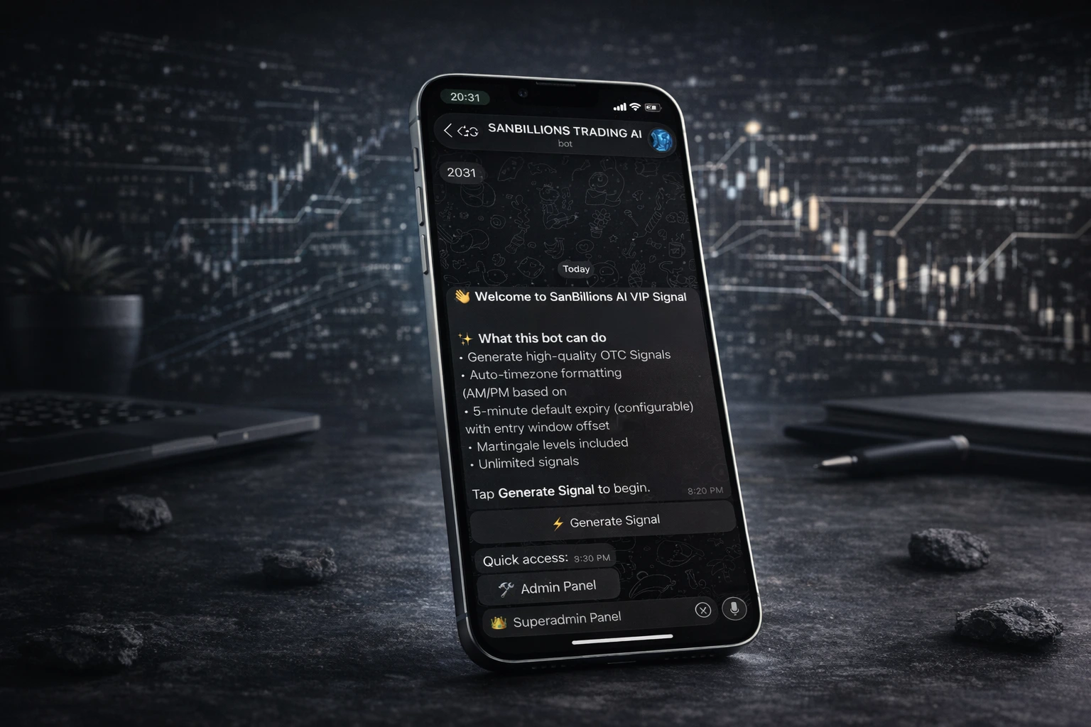 Intelligent IQ Option Trading Signal & Admin Bot screenshot 1